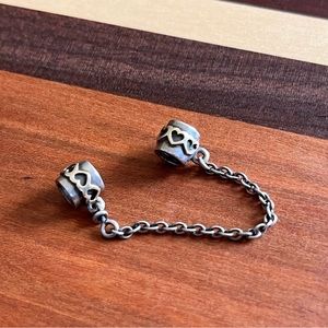 Pandora Two-Tone Heart Safety Chain Retired